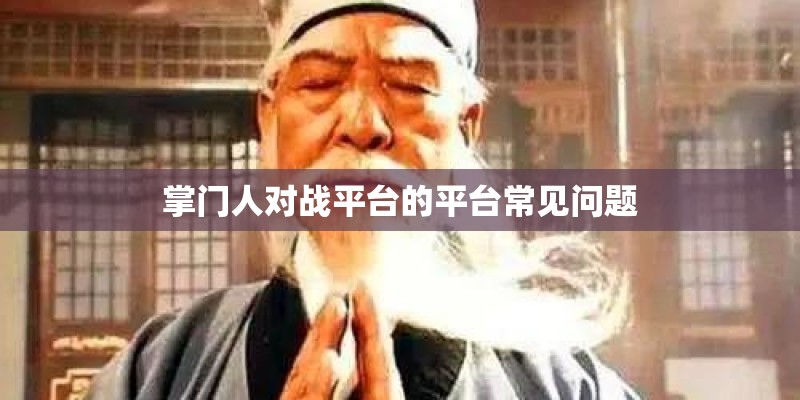 掌门人对战平台的平台常见问题